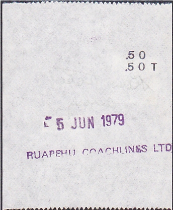 Ruepehu Coachlines Cash-register ticket